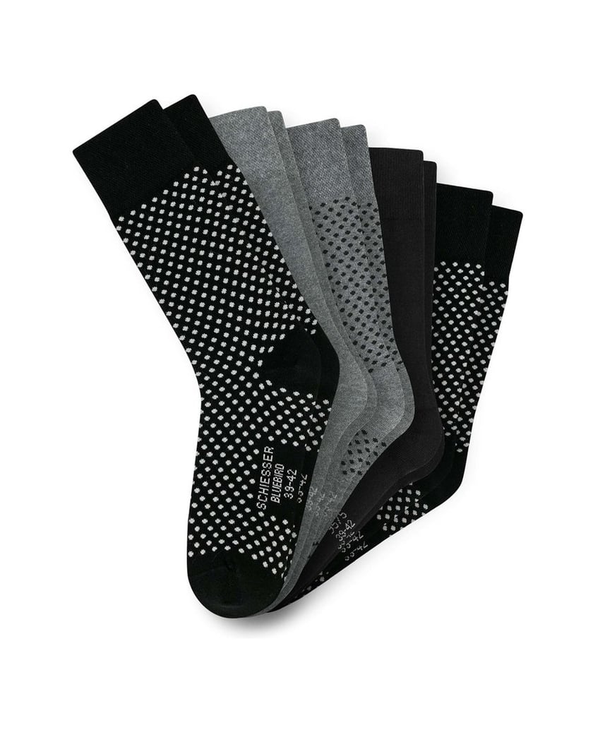 SCHIESSER-Herren-Socken-5er-Pack-Bluebird-schwarz