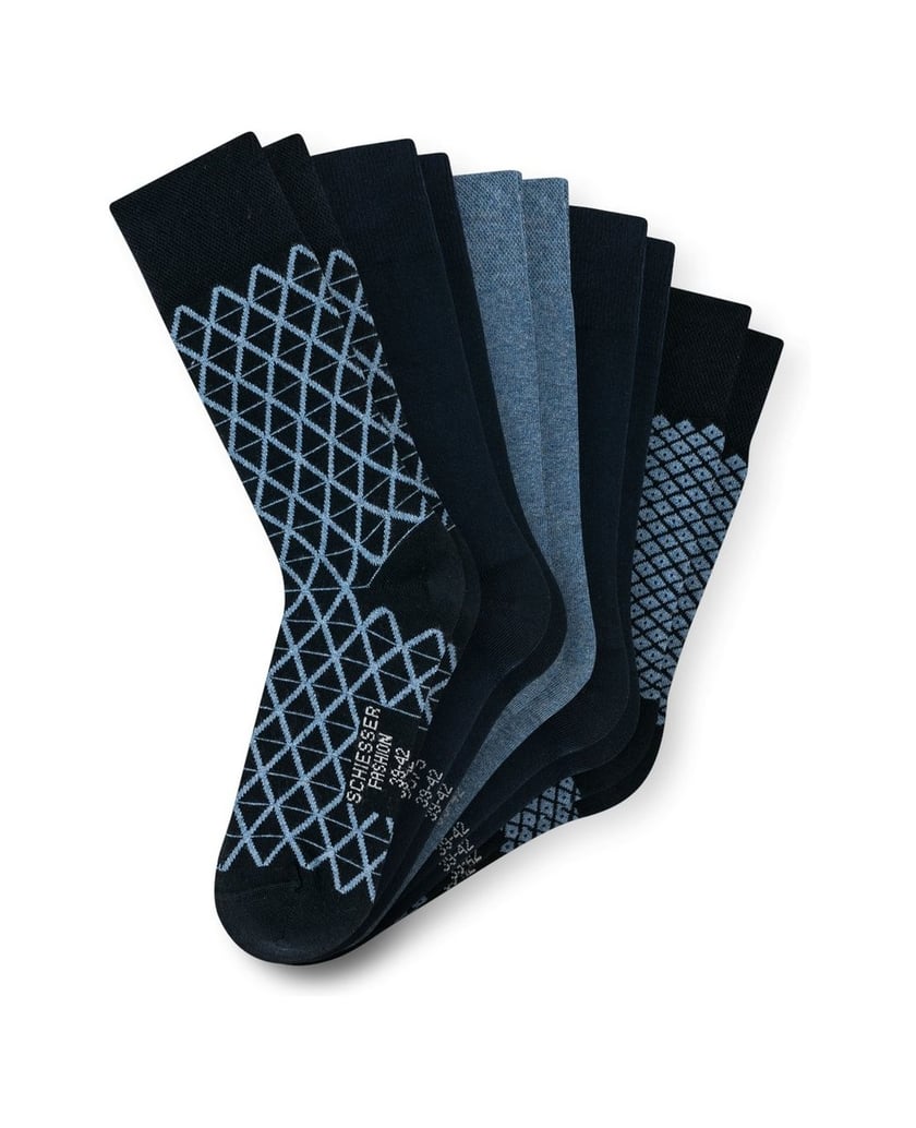 SCHIESSER-Herren-Socken-5er-Pack-Bluebird-schwarz-