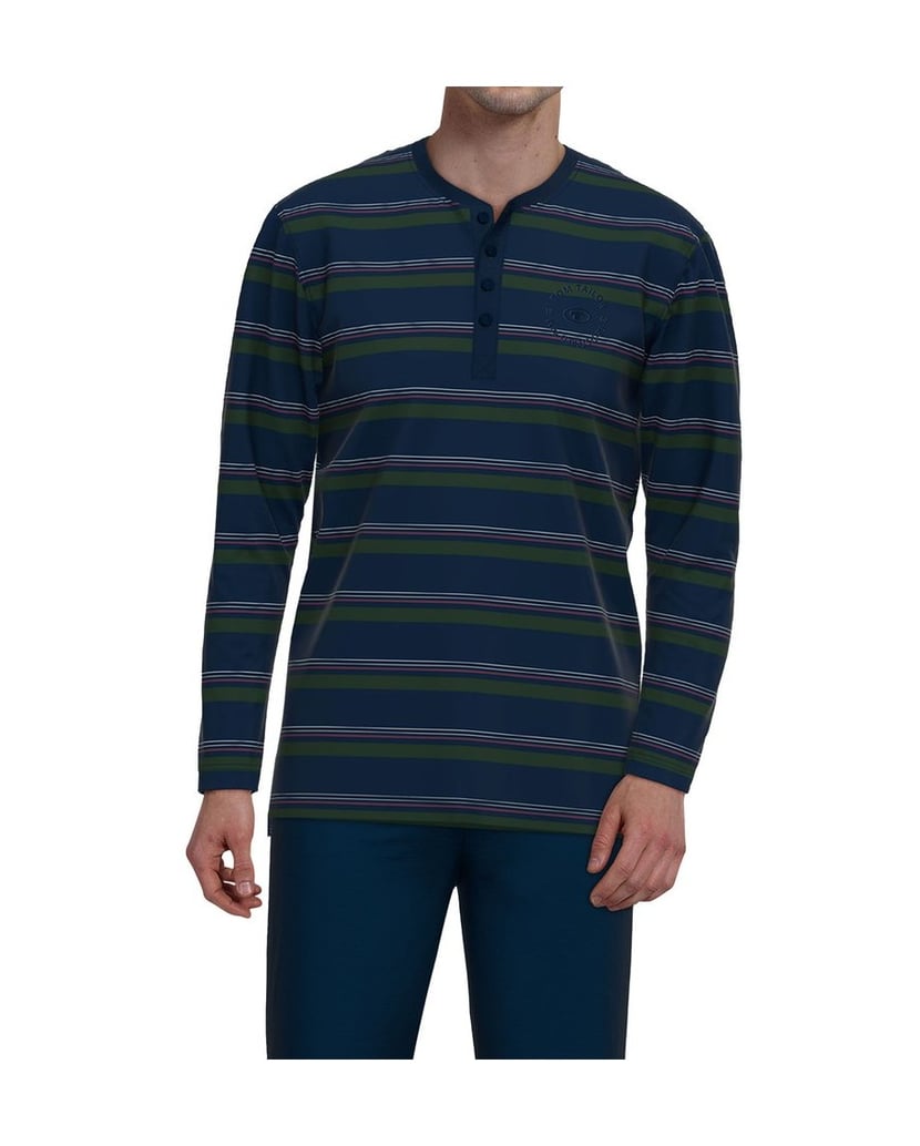 Tom-Tailor-Herren-Pyjama-Pyjama-lang-grün