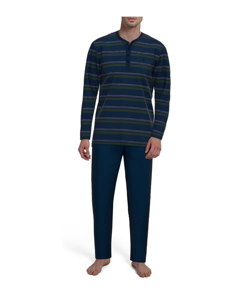 Tom-Tailor-Herren-Pyjama-Pyjama-lang-grün