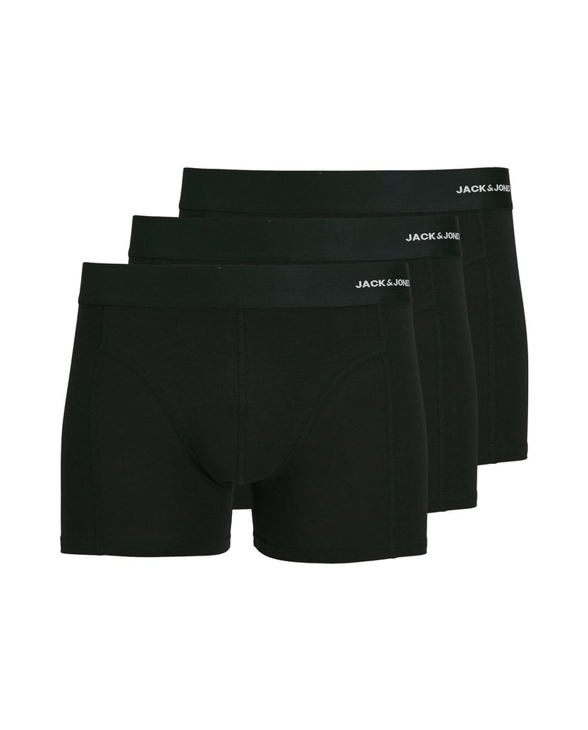 Jack-&-Jones-Herren-Boxershort-3er-Pack-JACBASIC-TRUNKS-3-PACK-schwarz