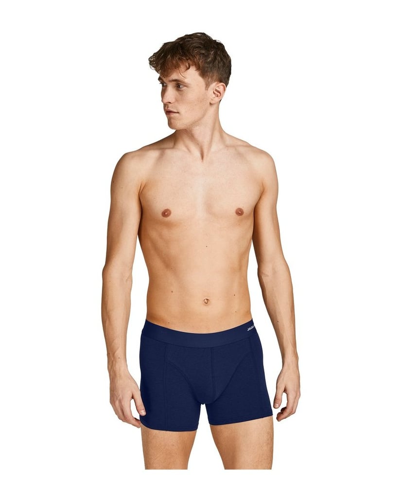 Jack-&-Jones-Herren-Boxershort-3er-Pack-JACBASIC-TRUNKS-3-PACK-schwarz