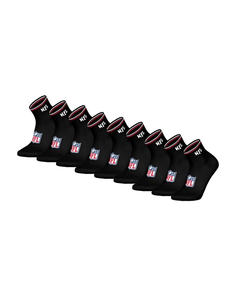 NFL-Unisex-Socken-9er-Pack-NFL-SHIELD-9Pack-Quarter-Socks-schwarz