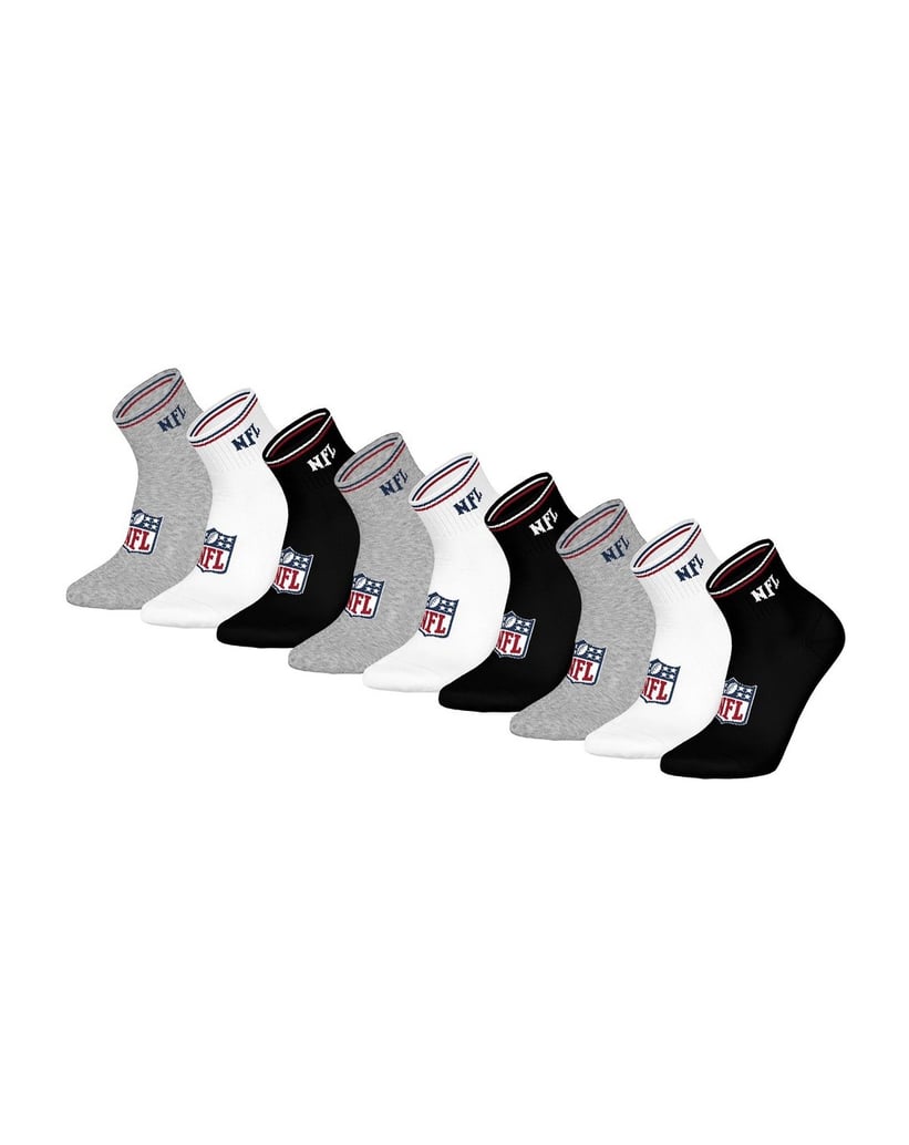 NFL-Unisex-Socken-9er-Pack-NFL-SHIELD-9Pack-Quarter-Socks-schwarz
