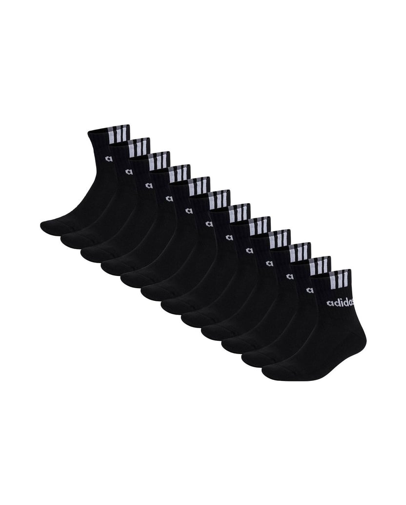 Adidas-Unisex-Socken-12er-Pack-Cushioned-3S-Linear-schwarz