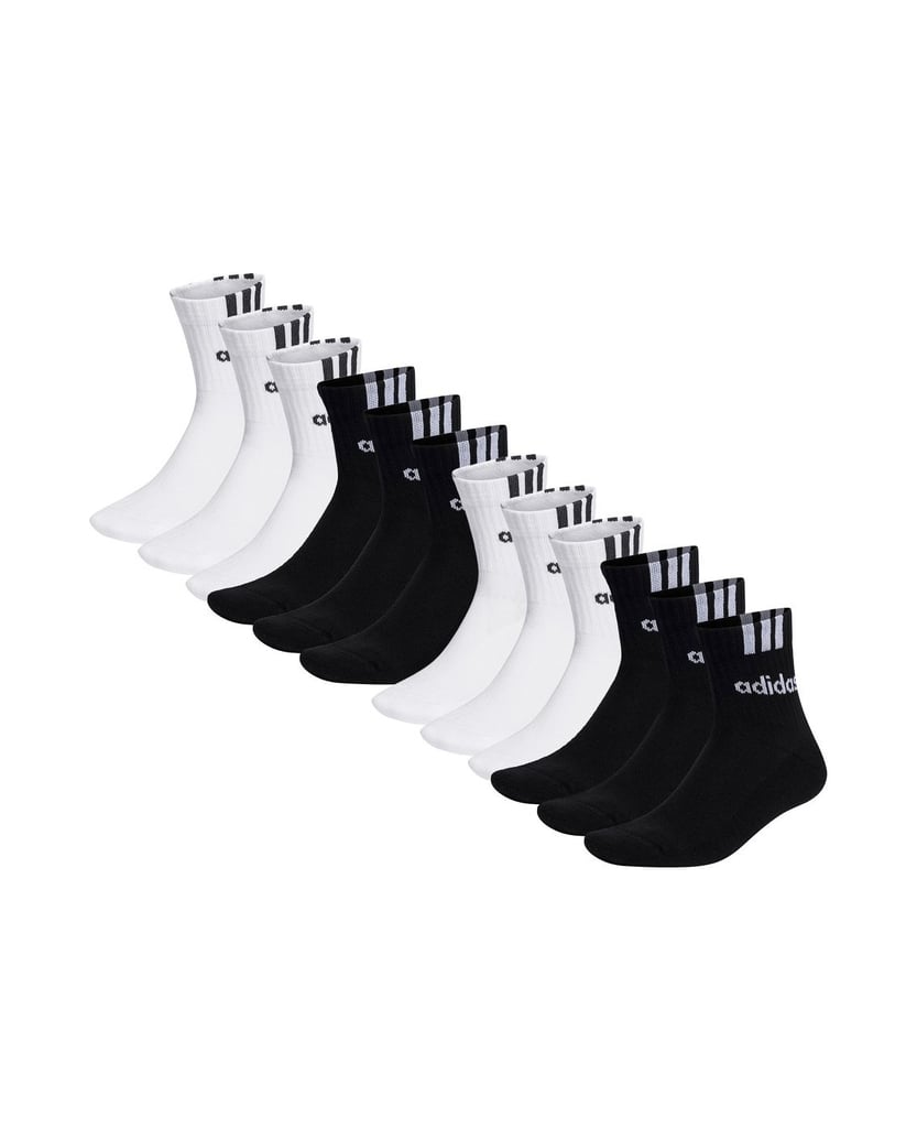 Adidas-Unisex-Socken-12er-Pack-Cushioned-3S-Linear-schwarz