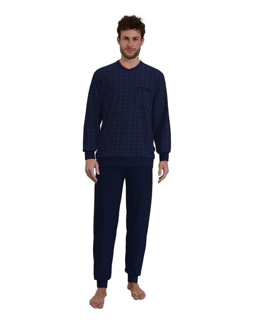 GÖTZBURG-Herren-Pyjama-blau-