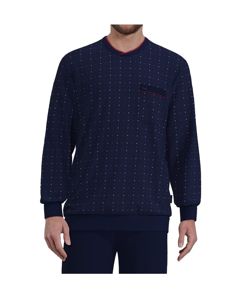 GÖTZBURG-Herren-Pyjama-blau-