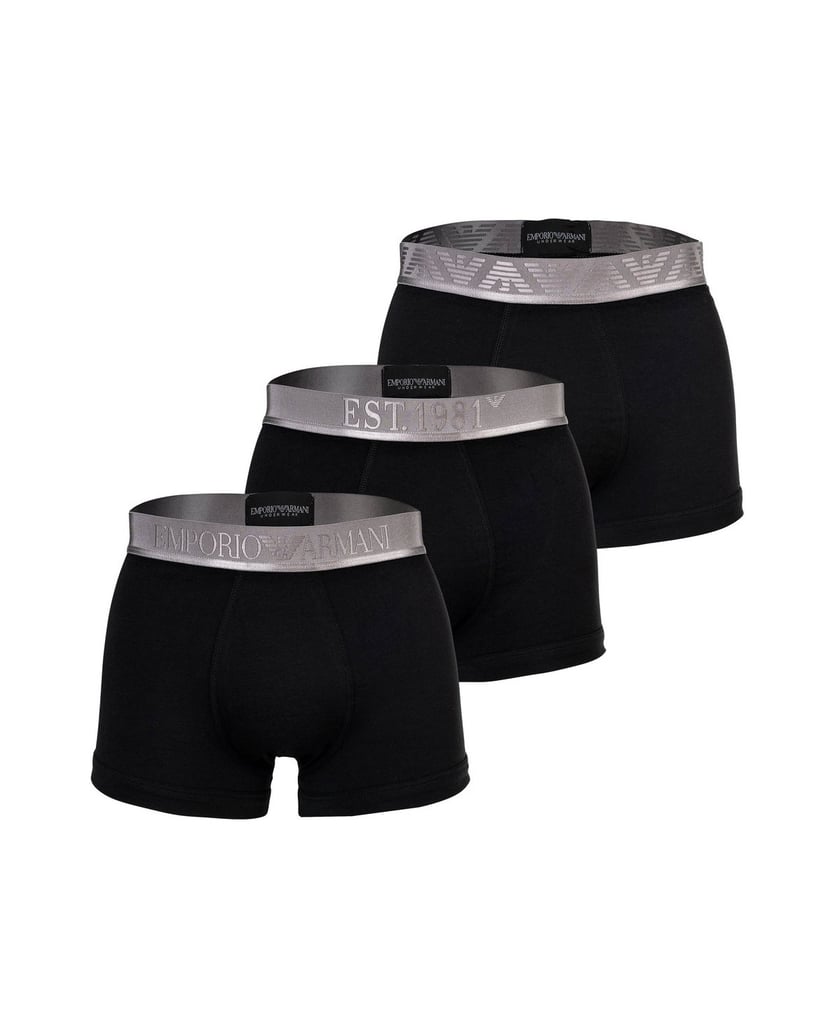 Emporio-Armani-Herren-Boxershort-3er-Pack-SHINY-LOGOBAND-schwarz