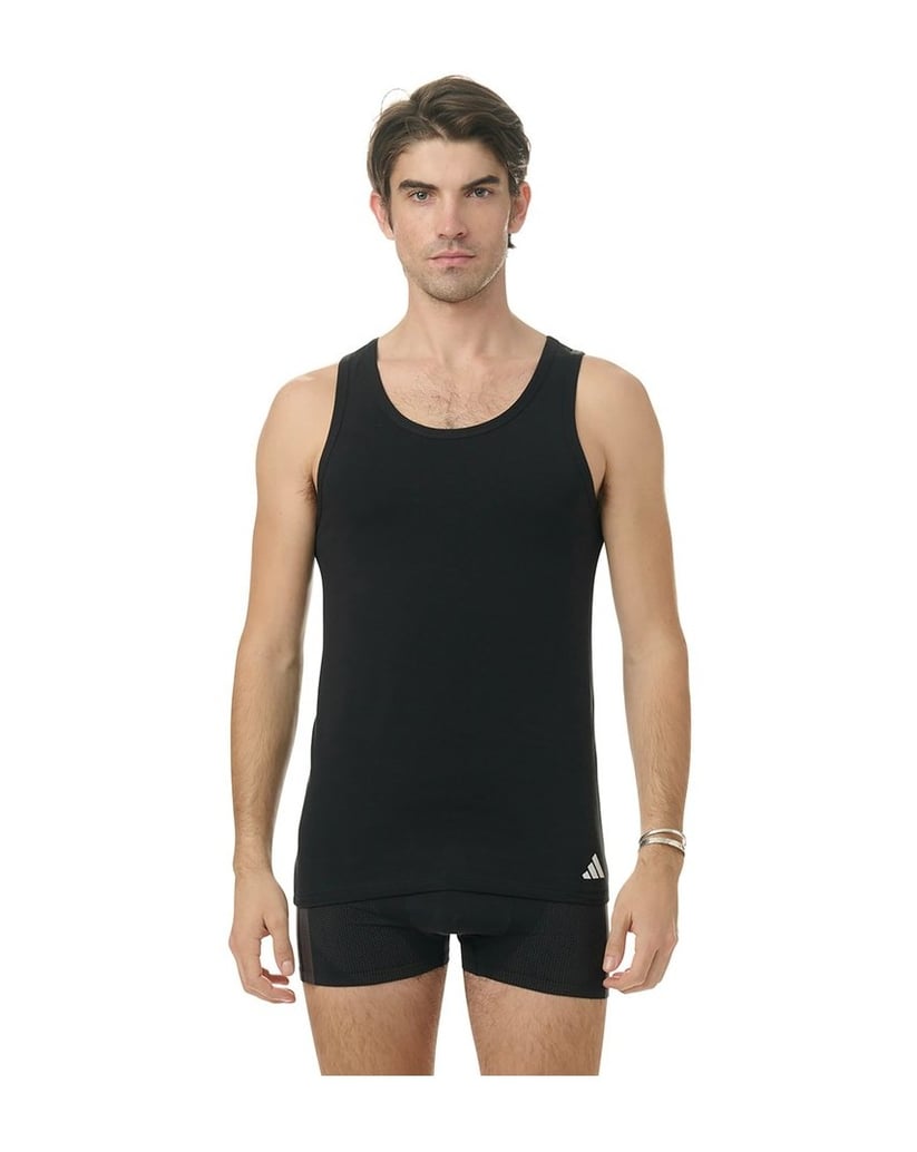 Adidas-Herren-Unterhemd-4er-Pack-Tank-Top-Active-Flex-Cotton-4PK-schwarz