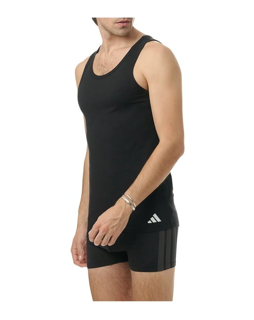 Adidas-Herren-Unterhemd-4er-Pack-Tank-Top-Active-Flex-Cotton-4PK-schwarz