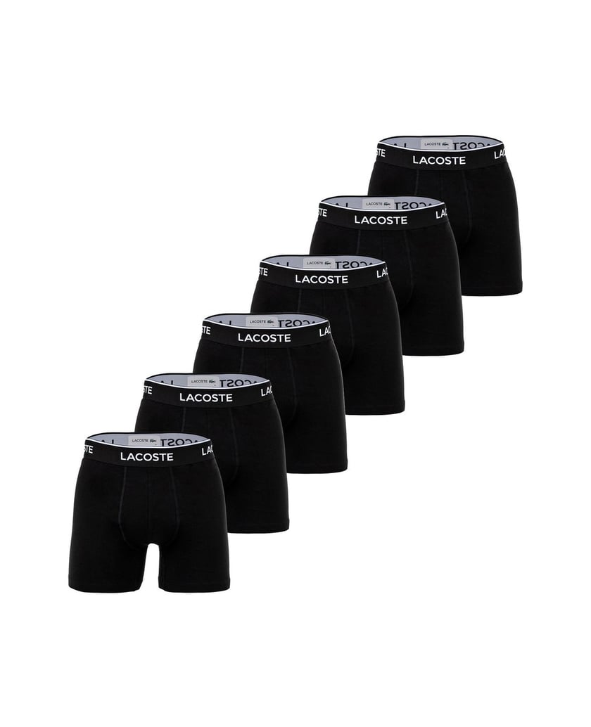 LACOSTE-Herren-Boxershort-6er-Pack-schwarz