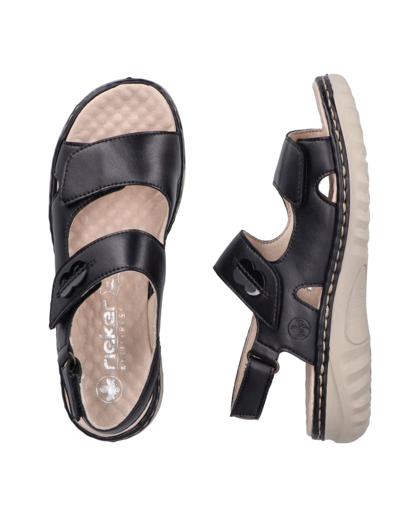 Rieker-Riemchensandalen-60462-schwarz
