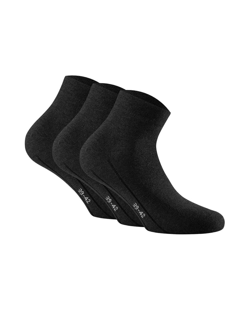 Rohner-basic-Unisex-Socken-3er-Pack-Sneaker-Plus-3er-Pack-schwarz