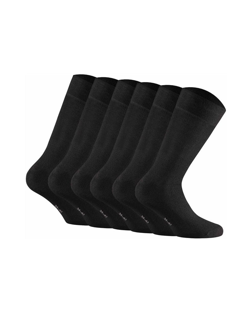 Rohner-basic-Unisex-Socken-6er-Pack-Cotton-3er-Pack-schwarz