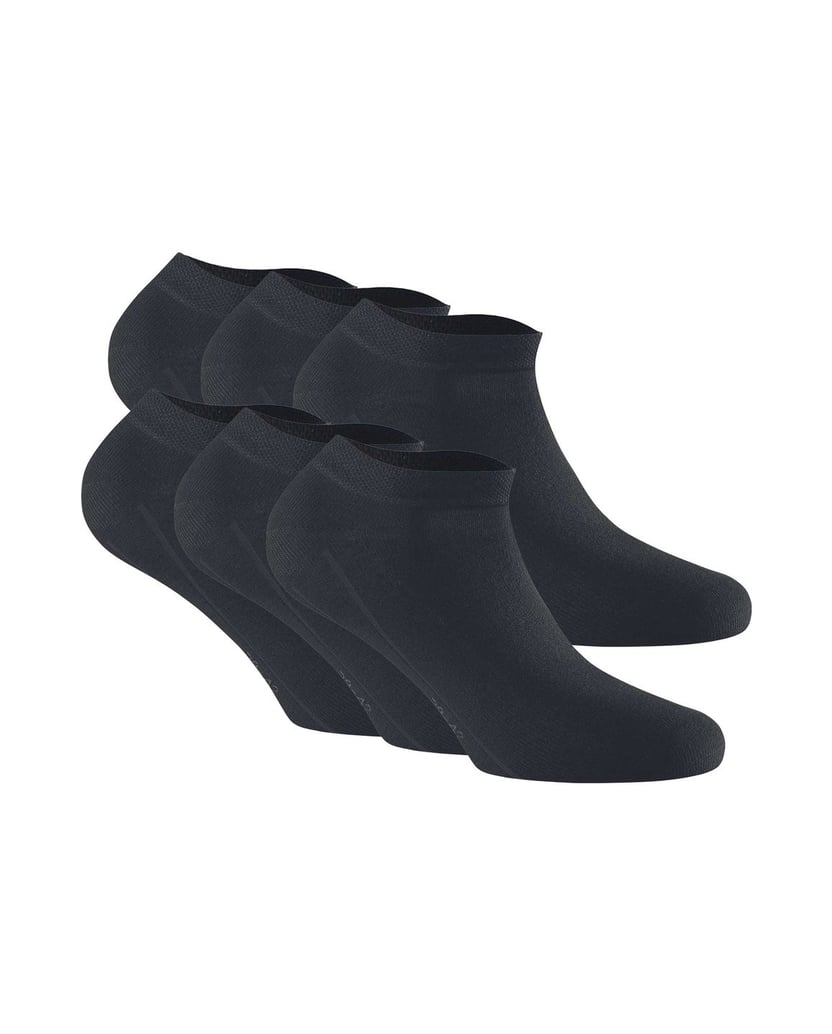 Rohner-basic-Unisex-Socken-6er-Pack-Sneaker-Bamboo-3er-pack-schwarz