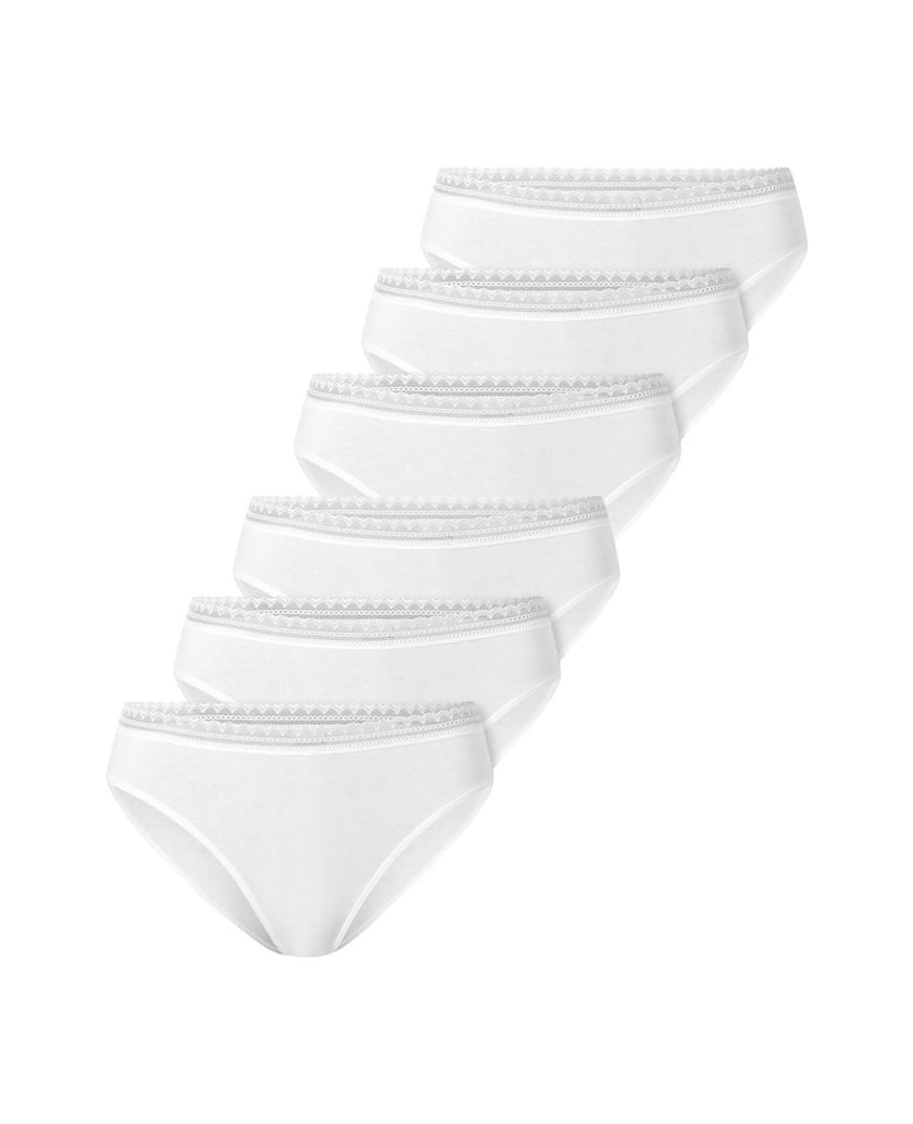 SCHIESSER-Damen-Slip-6er-Pack-schwarz