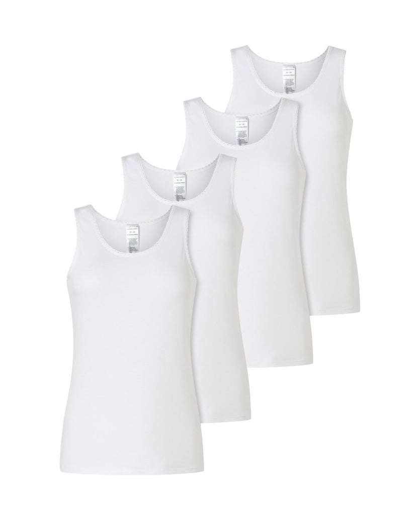 SCHIESSER-Damen-Unterhemd-4er-Pack-schwarz