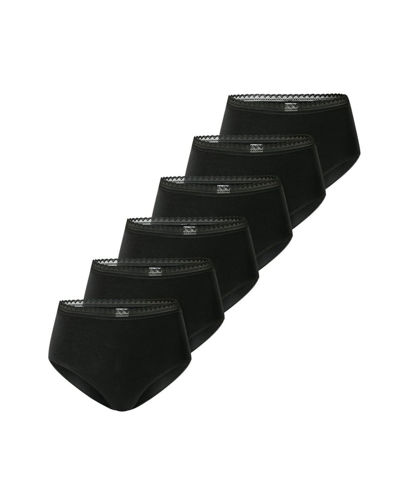 SCHIESSER-Damen-Slip-6er-Pack-schwarz