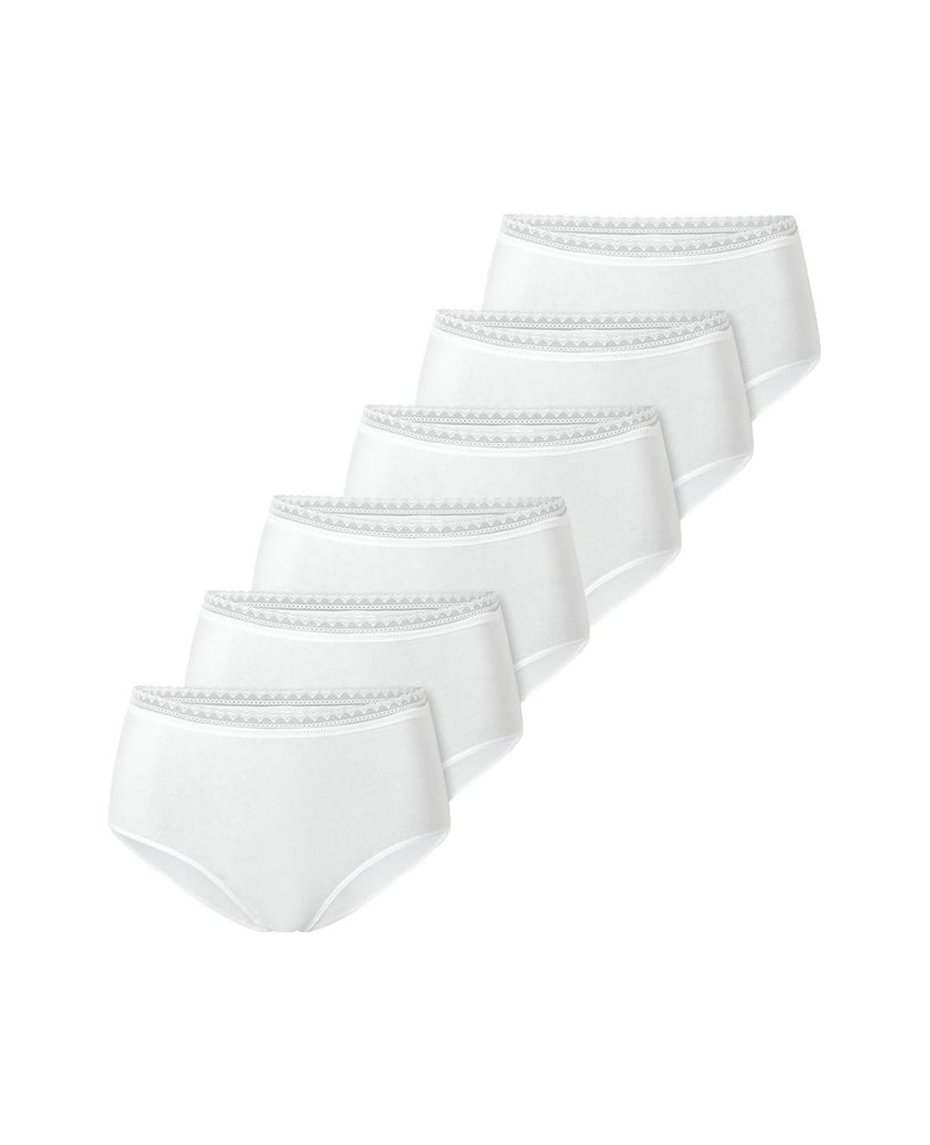 SCHIESSER-Damen-Slip-6er-Pack-schwarz