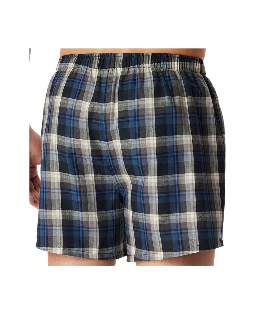 SCHIESSER-Herren-Web-Boxershorts-4er-Pack-blau-