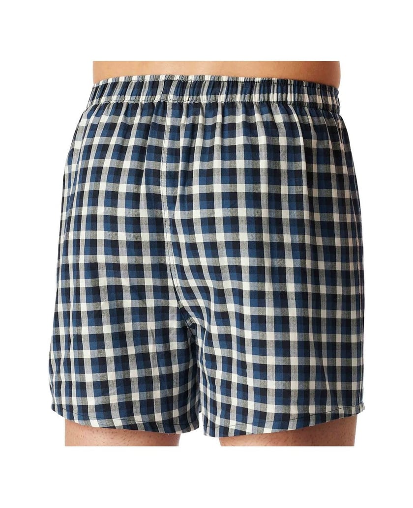 SCHIESSER-Herren-Web-Boxershorts-4er-Pack-blau-