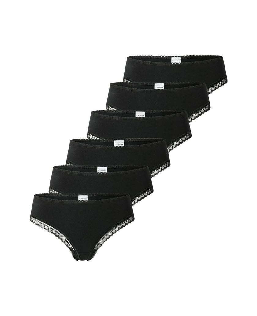 SCHIESSER-Damen-String-6er-Pack-schwarz