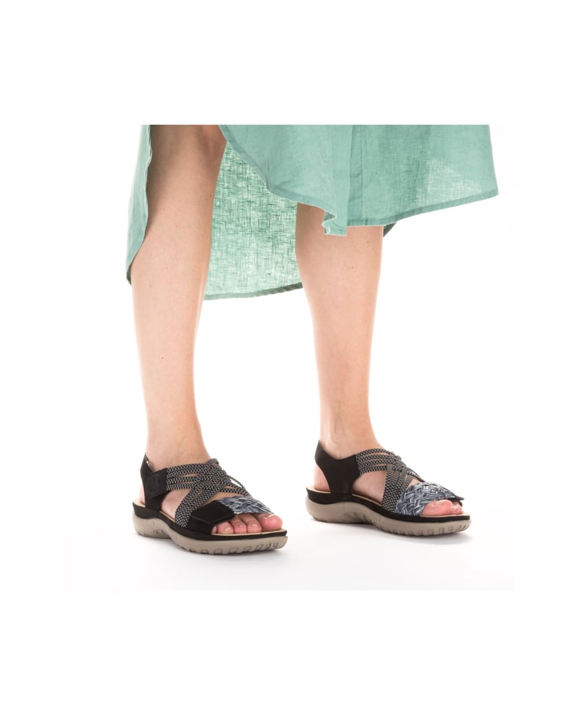 Rieker-Trekkingsandalen-64889-schwarz