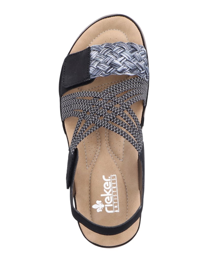 Rieker-Trekkingsandalen-64889-schwarz