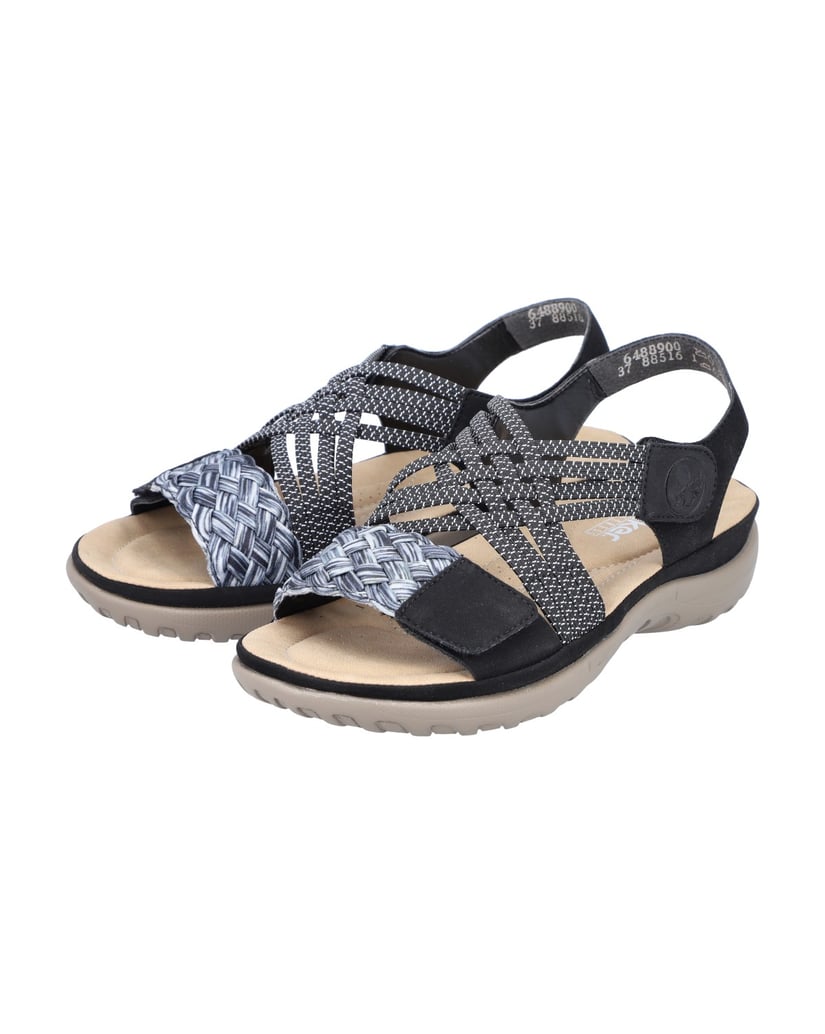 Rieker-Trekkingsandalen-64889-schwarz