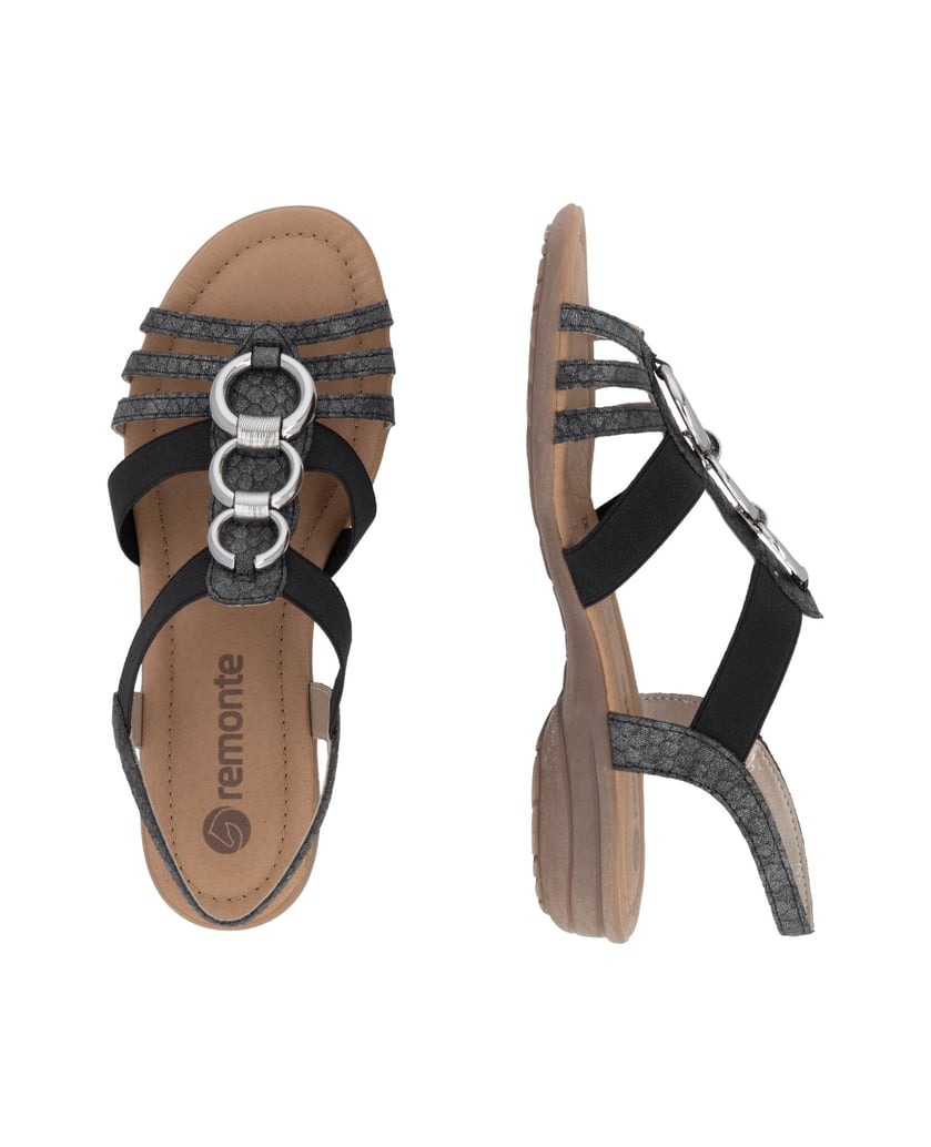 Remonte-Riemchensandalen-R3605-grau