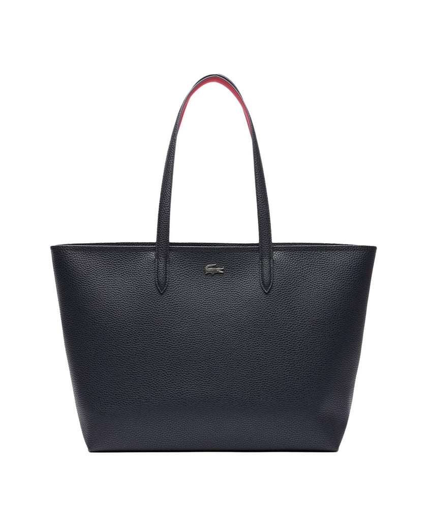LACOSTE-Damen-Handtasche-Anna-Petit-Piqué-Zipped-Shopping-Bag-dunkelblau