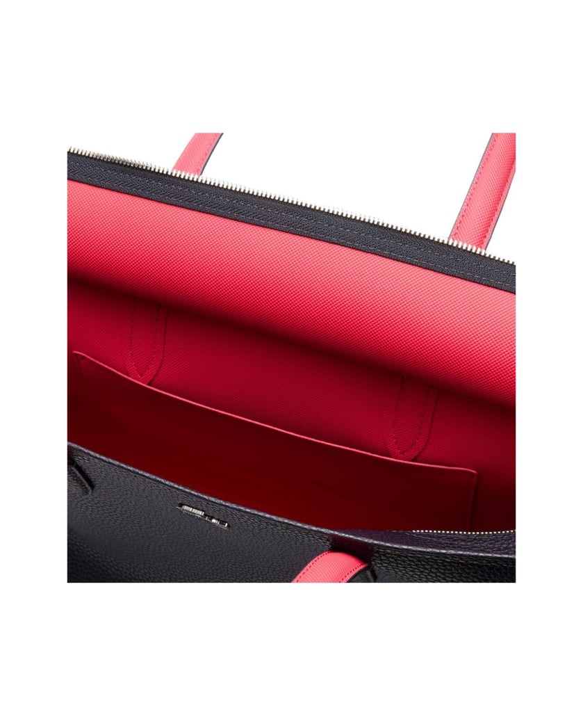 LACOSTE-Damen-Handtasche-Anna-Petit-Piqué-Zipped-Shopping-Bag-dunkelblau