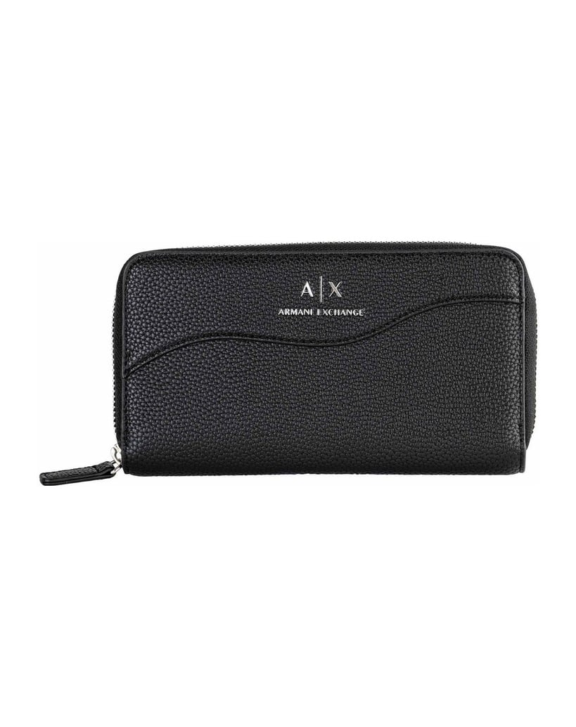 Armani-Exchange-Damen-Geldbörse-Wave-Zip-Around-schwarz