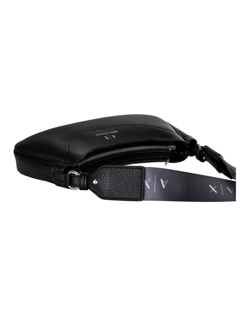 Armani-Exchange-Damen-Umhängetasche-Wave-Hobo-S-schwarz