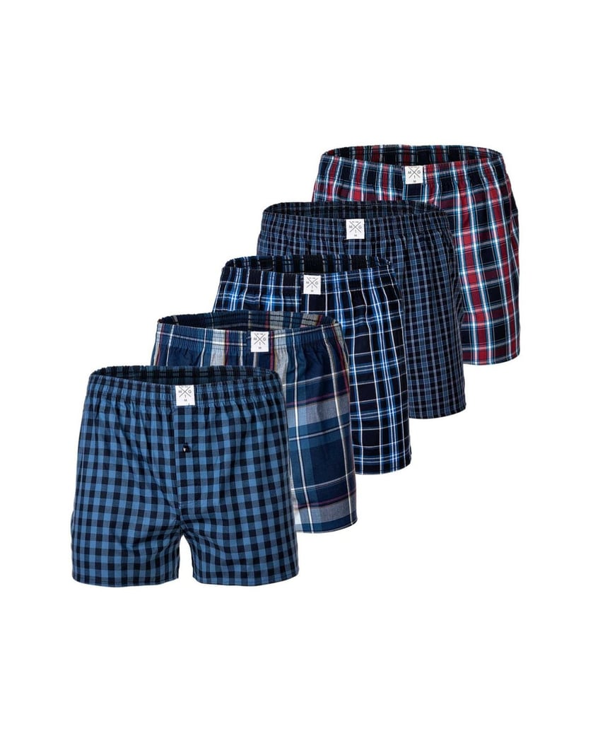 MG-1-Herren-Web-Boxershorts-5er-Pack-blau