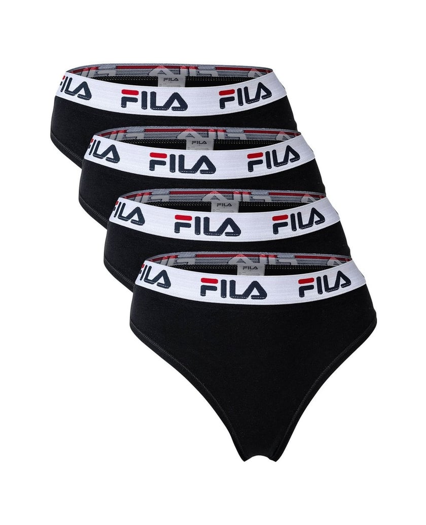 Fila-Damen-String-4er-Pack-schwarz