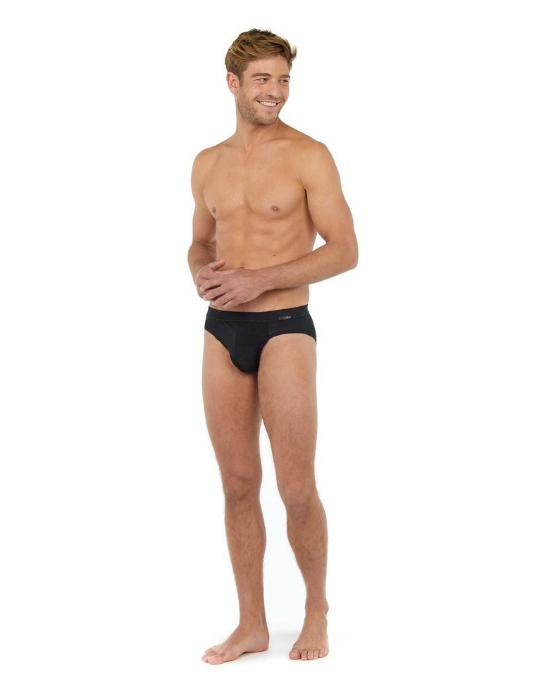 HOM-Herren-Slip-1er-Pack-Tencel-Soft-Comfort-Mini-Brief-schwarz