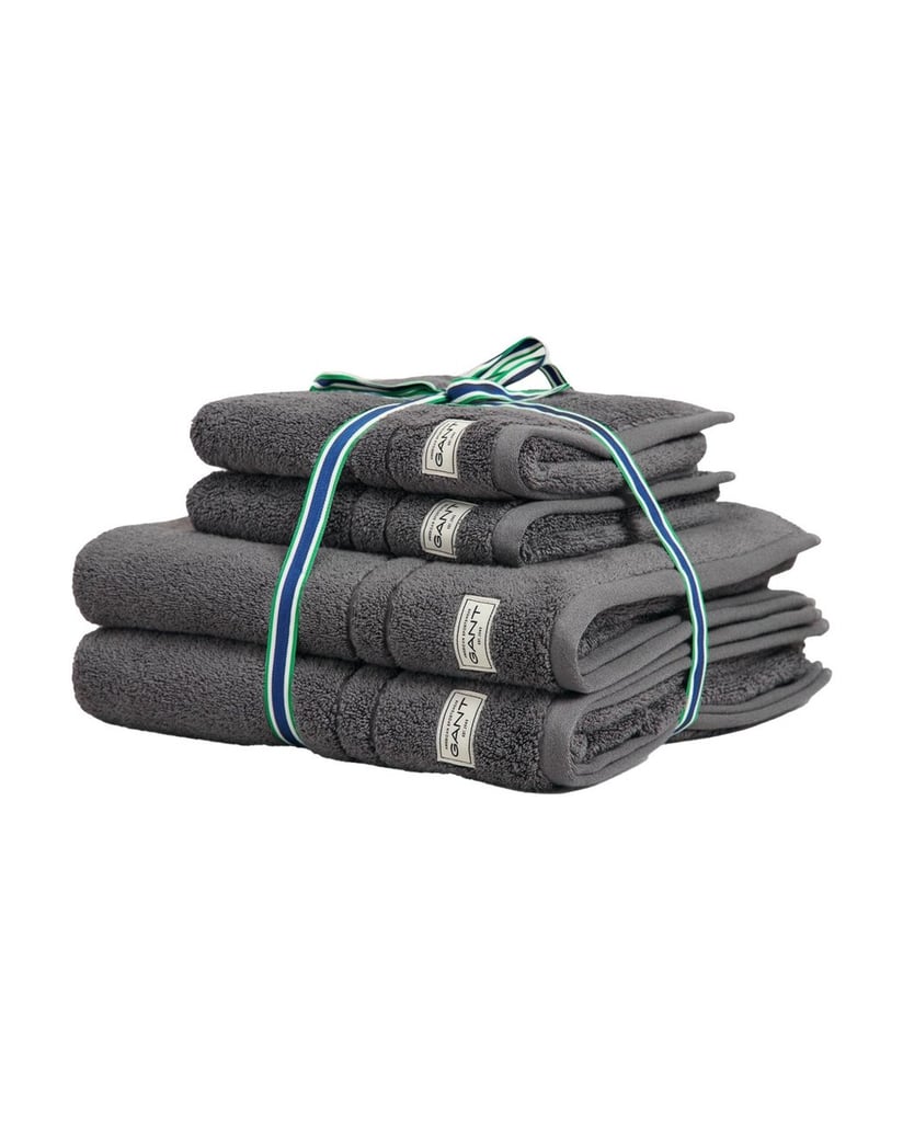 GANT-Unisex-Handtuch-4er-Pack-Premium-Towel-dunkelgrau