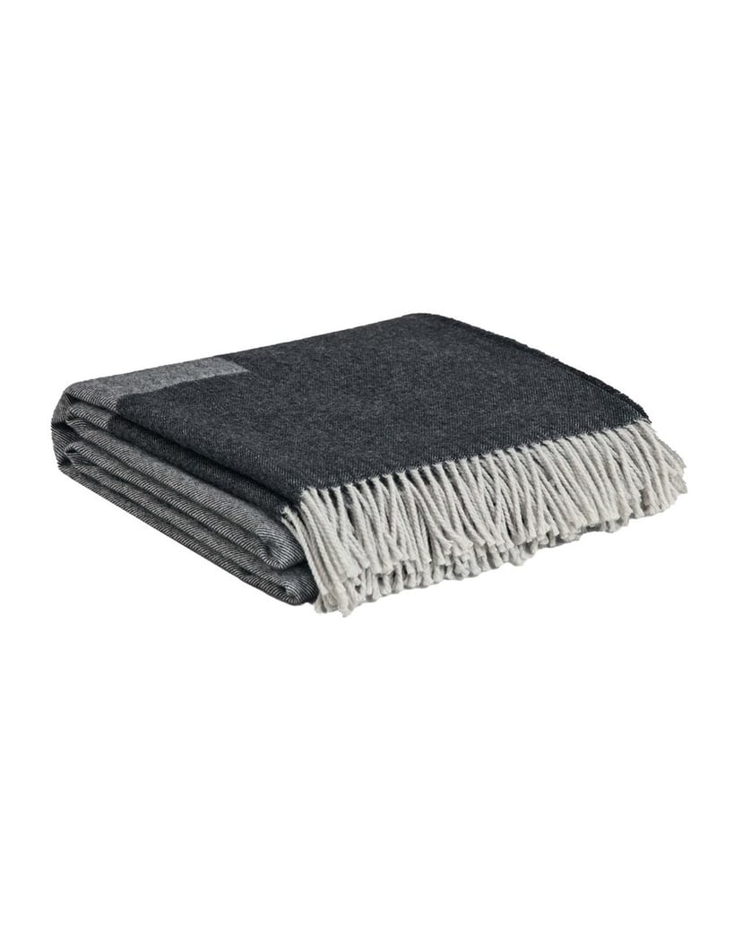 GANT-Unisex-Wohndecken-1er-Pack-LOGO-THROW-grau