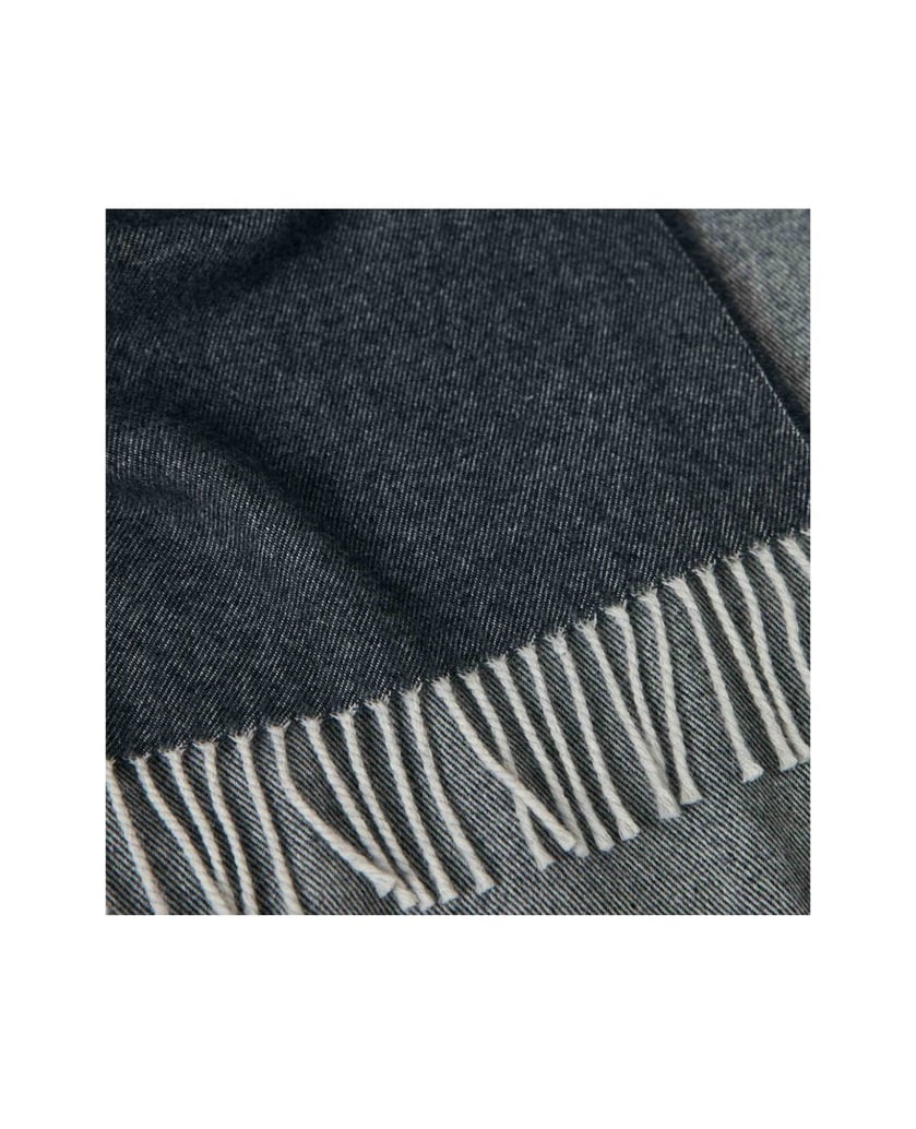 GANT-Unisex-Wohndecken-1er-Pack-LOGO-THROW-grau