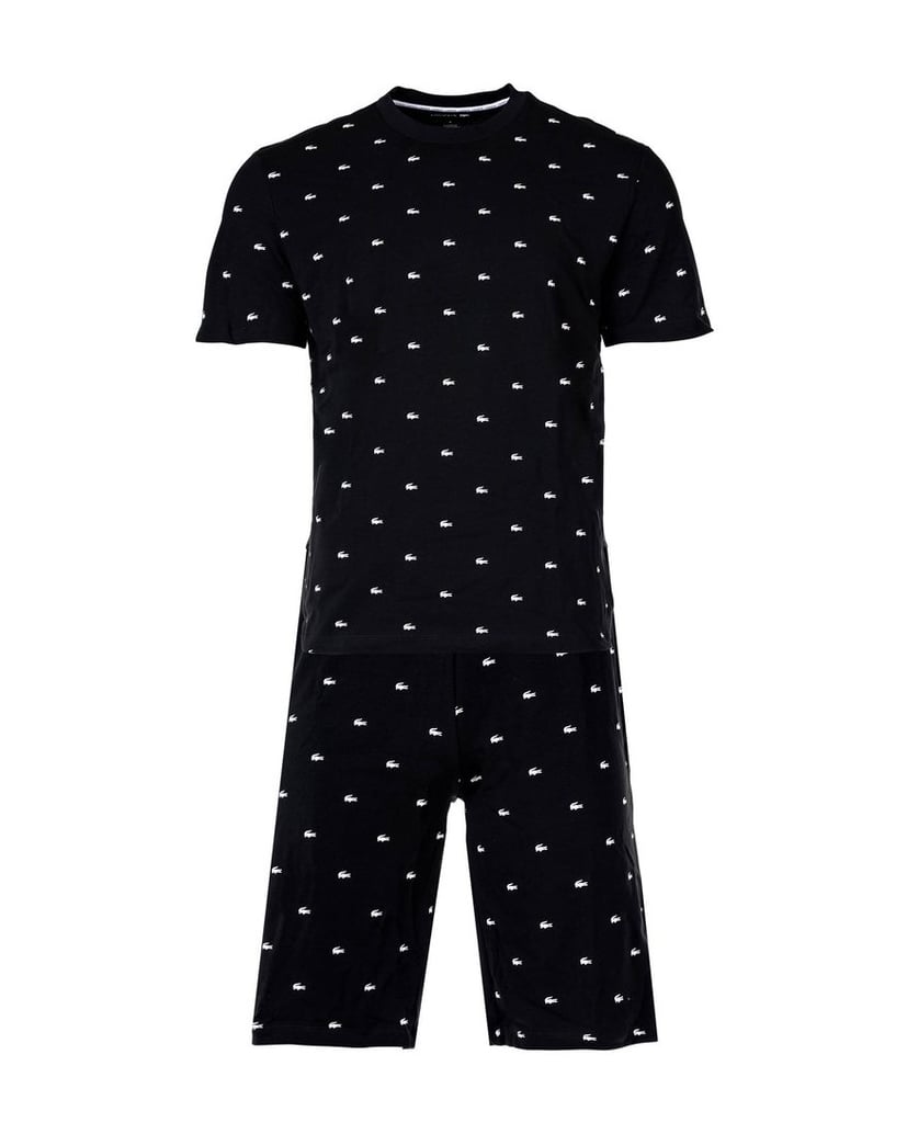 LACOSTE-Herren-Pyjama-Pyjama-Set-Classique-Lacoste-schwarz
