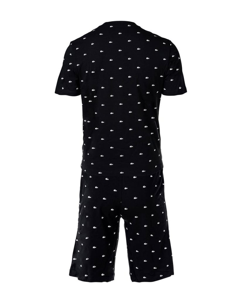 LACOSTE-Herren-Pyjama-Pyjama-Set-Classique-Lacoste-schwarz