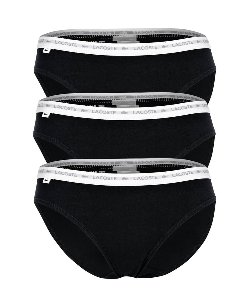 LACOSTE-Damen-Slip-3er-Pack-schwarz