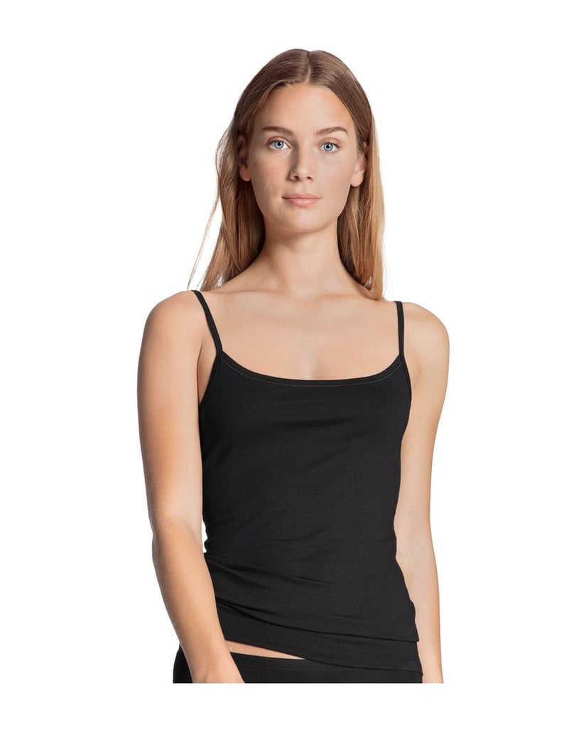 Calida-Damen-Unterhemd-1er-Pack-Natural-Comfort-Spaghetti-Top-schwarz