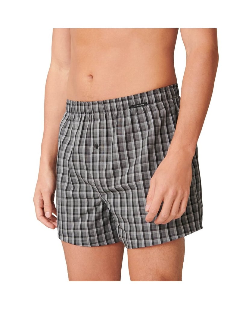 SCHIESSER-Herren-Web-Boxershorts-2er-Pack-grau