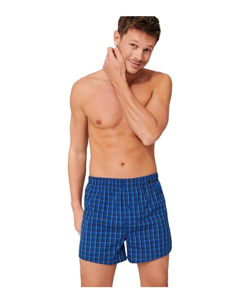 SCHIESSER-Herren-Web-Boxershorts-2er-Pack-grau