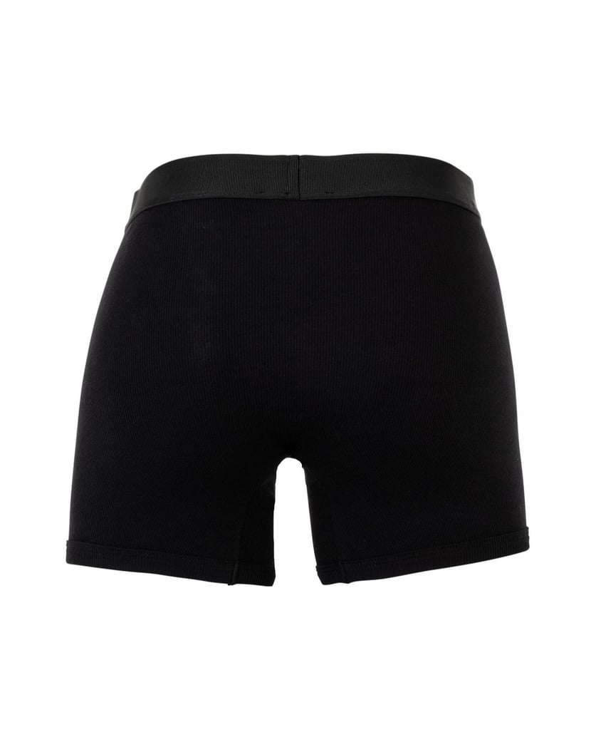 VERSACE-Herren-Boxershort-1er-Pack-TRUNK-TEX-RIBBED-COTTON-schwarz