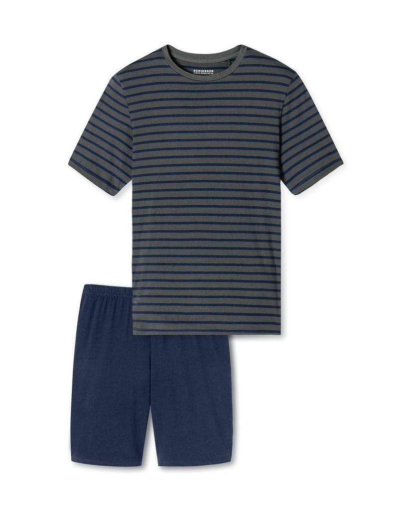 SCHIESSER-Herren-Pyjama-Casual-Essentials-anthrazit