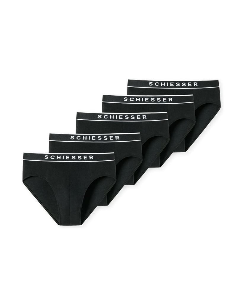 SCHIESSER-Herren-Slip-5er-Pack-5pack-Shorts-schwarz
